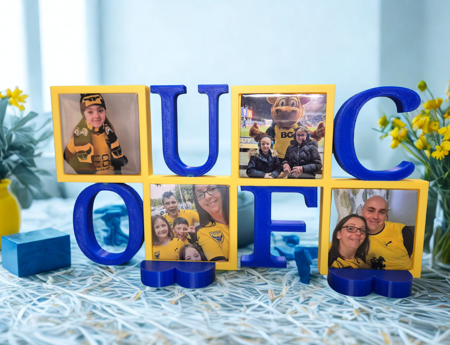 Oxford United 3D Printed Photo Frame – Includes 4 Personalised Magnets