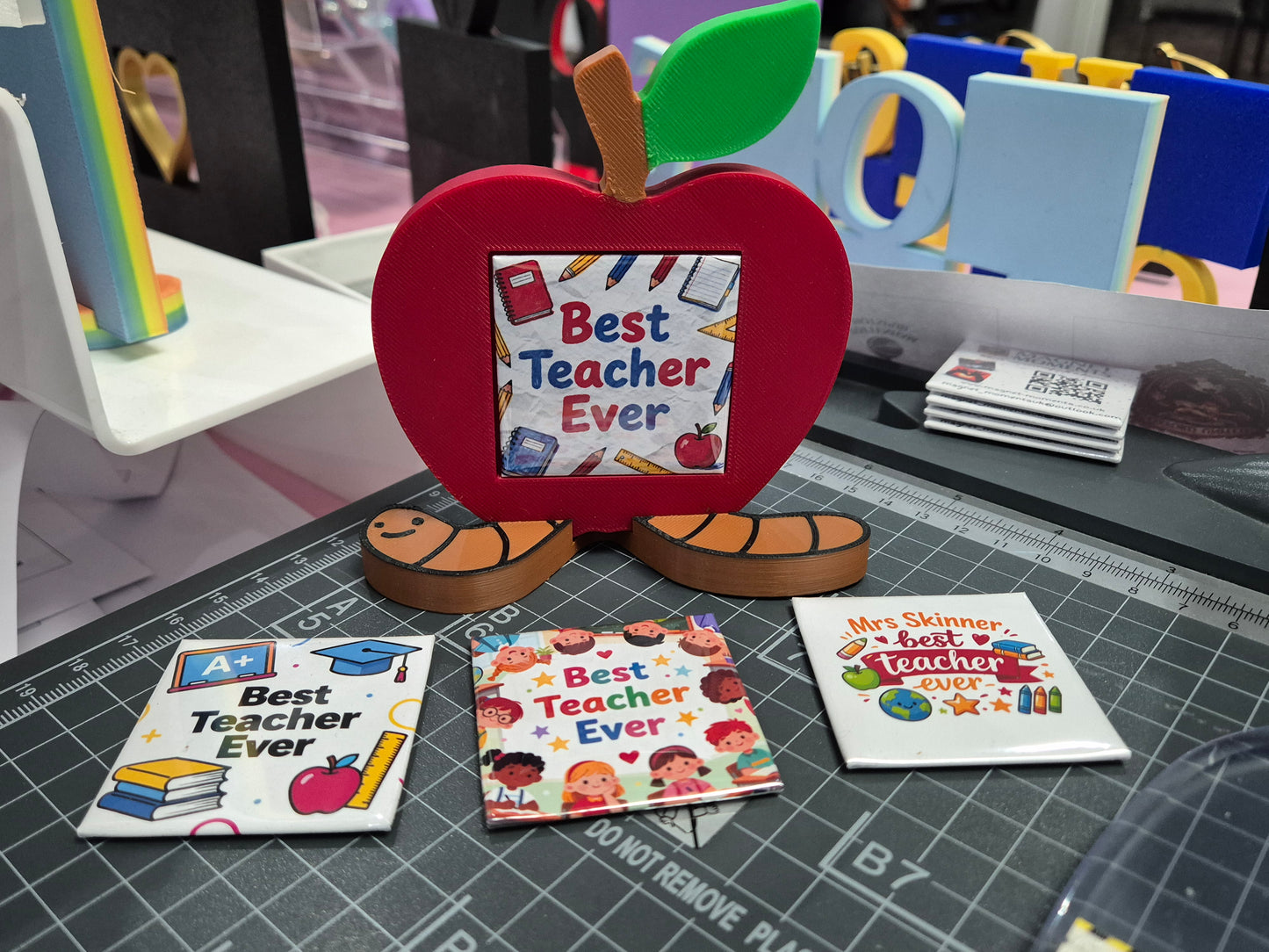 🍎 Personalised Teacher Gift – Custom Name Apple Desk Keepsake