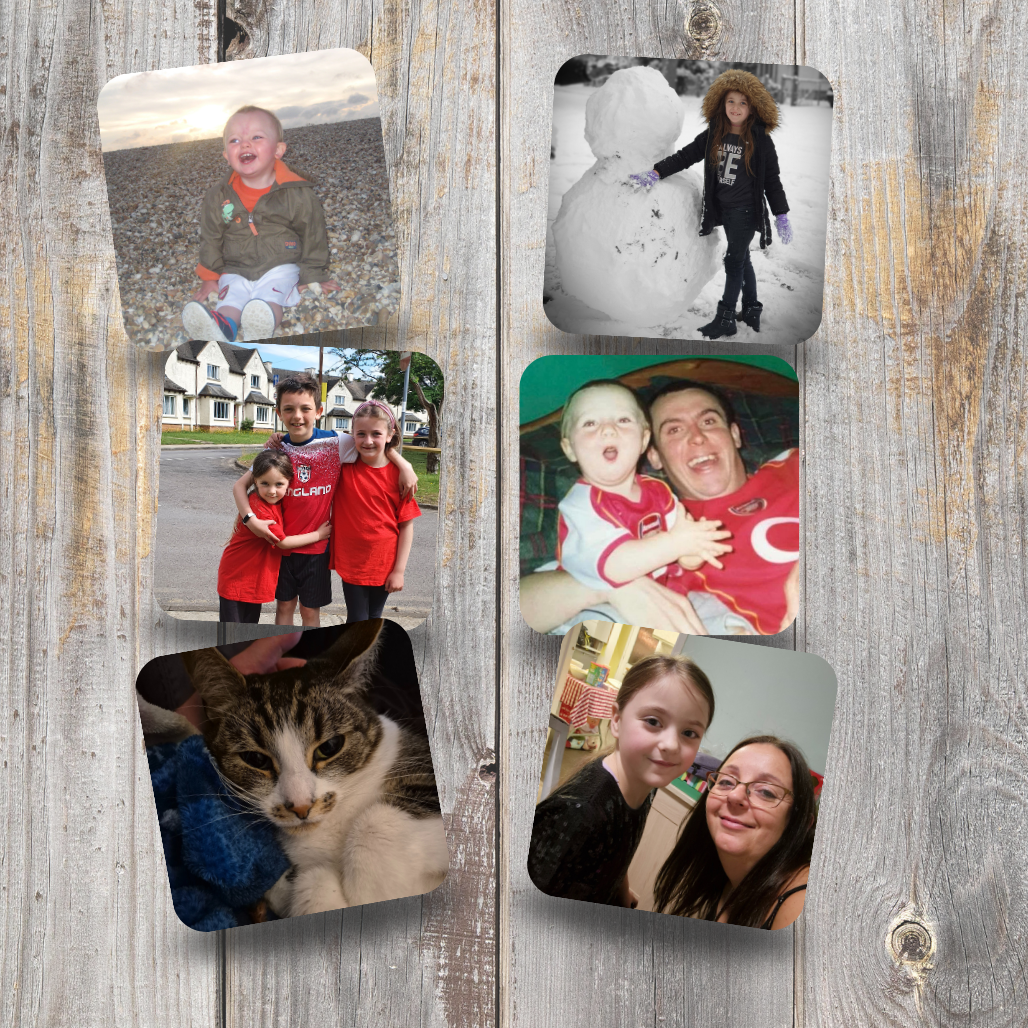 Set of 6 Personalised Photo Magnets – 2" Square Custom Fridge Magnets – Gift Idea for Friends & Family (UK Made)